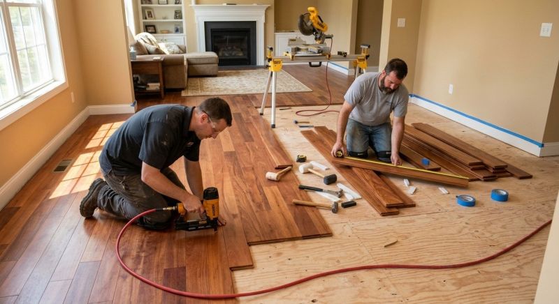 Cherry Floor Installation in Aberdeen, MD