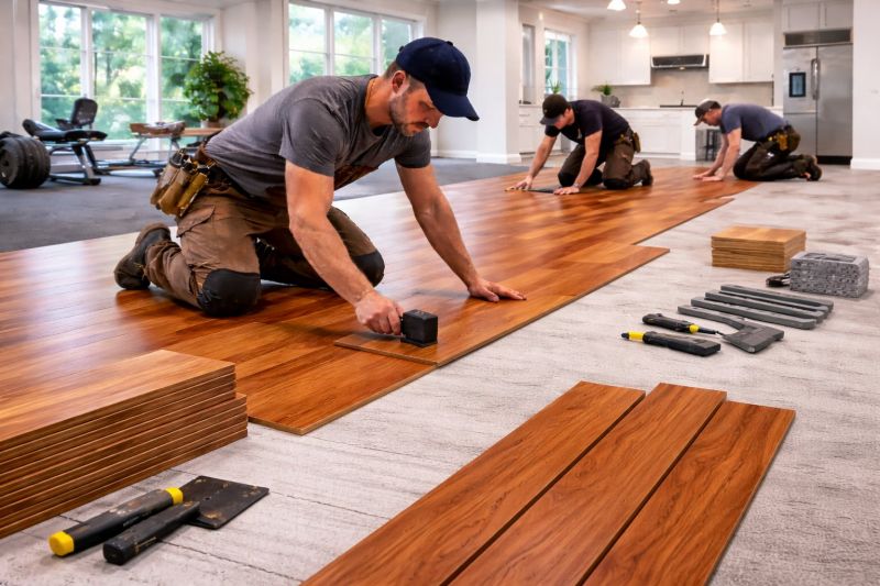 Cherry Floor Installation in Middletown, DE