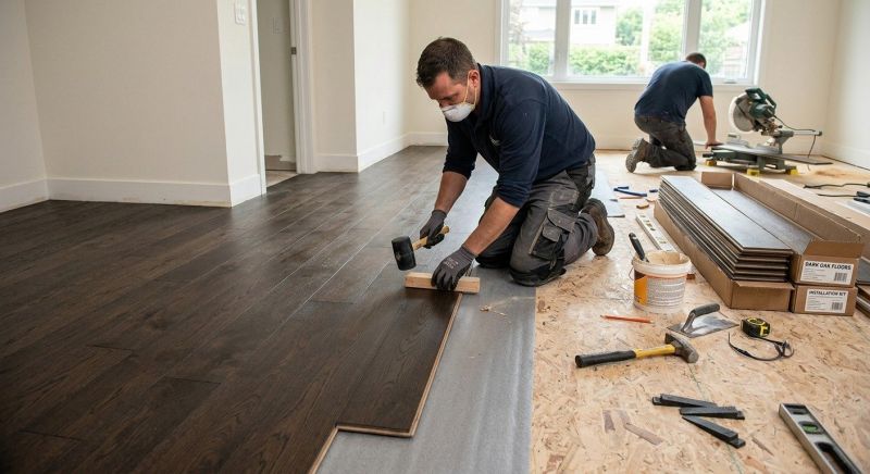 Dark Wood Floor Installation in Cecil County, MD