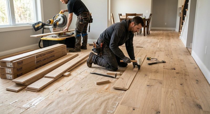 White Oak Floor Installation in Cecil County, MD
