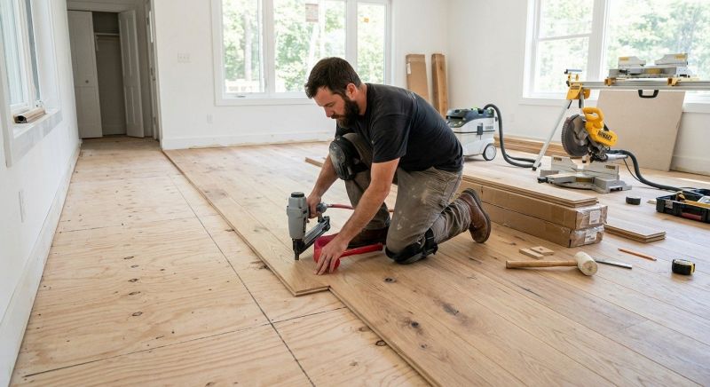 White Oak Floor Installation