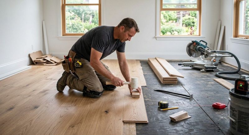 Wide Plank Floor Installation